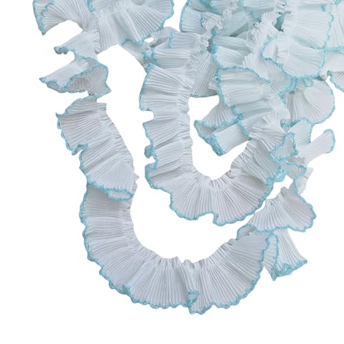 3 cm Chiffon-Spitzenborte, klassische Farbe, gerüscht, Spitzenborte mit zartem Hundezahn, für Kleidung, Heimdekoration, Verzierung 3 cm Chiffon-Spitzenborte, klassische Farbe, gerüscht, Spitzenborte mit zartem Hundezahn, für Kleidung, Heimdekoration, Verzierung von Mumuve