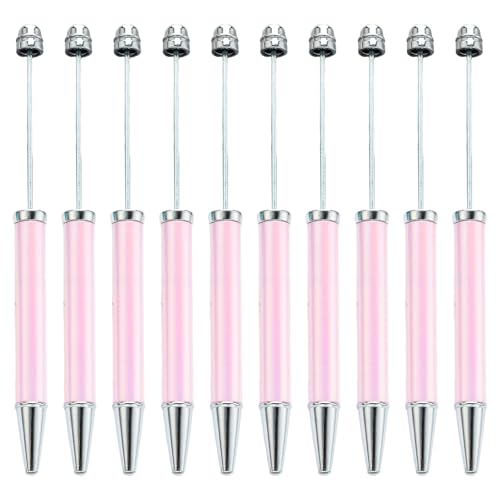 Mumuve 10 Stück mehrfarbiger Perlenstift, glattes Schreiben, Perlenstift, 1,0 mm, Perlen-Kugelschreiber, Neuheit, Schreibwaren von Mumuve