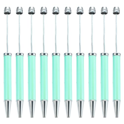 Mumuve 10 Stück mehrfarbiger Perlenstift, glattes Schreiben, Perlenstift, 1,0 mm, Perlen-Kugelschreiber, Neuheit, Schreibwaren von Mumuve