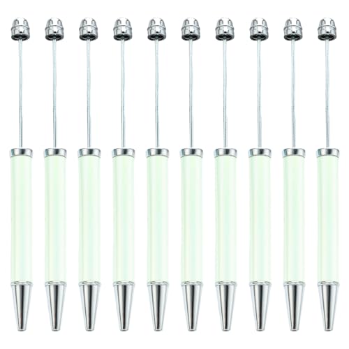 Mumuve 10 Stück mehrfarbiger Perlenstift, glattes Schreiben, Perlenstift, 1,0 mm, Perlen-Kugelschreiber, Neuheit, Schreibwaren von Mumuve