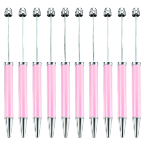 Mumuve 10 Stück mehrfarbiger Perlenstift, glattes Schreiben, Perlenstift, 1,0 mm, Perlen-Kugelschreiber, Neuheit, Schreibwaren von Mumuve