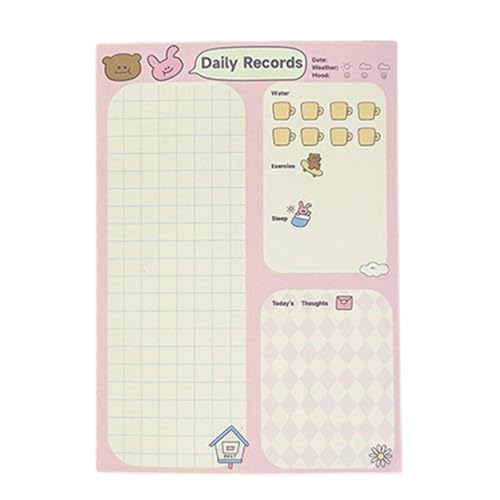 Mumuve 100 Blatt Hasen Haftnotizen A 6 Tagesplan Haftnotizen Lovely Animal Memo Pad Wochenplan Schule Büro von Mumuve