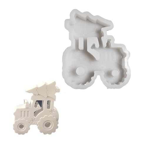 Mumuve Resin Countdwons Silikonform-Set, praktische Traktoren, Weihnachtsbaum, Silikonform für Heimdekoration von Mumuve