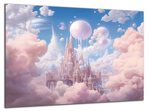 Munera Design - Bild 30x40 - Märchen Prinzessin Schloß in den Wolken - Wand-Bilder Kinder-Zimmer von Munera Design