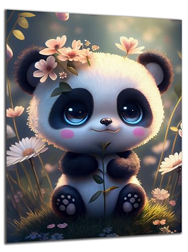 Munera Design - Bild 40x60 - süße niedliche Tiere Panda-Bär - Wand-Bilder Kinder-Zimmer von Munera Design