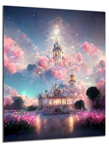 Munera Design - Bild 56x84 - Märchen Prinzessin Schloss abstrakt - Wand-Bilder Kinder-Zimmer von Munera Design