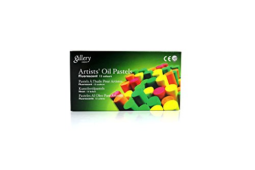 MUNGYO 12 Stück Pastellkreide, Öl Farben 11 x 70 mm 11 x 70 mm Fluorescent/assorties von Mungyo