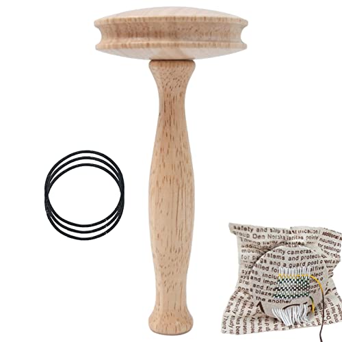 Murman Stopfpilz Set - Holz Stopfgarn Pilz Kit | Holz Stopfpilz Set Mit Nähnadeln, Ring Und Abnehmbarem Kopf | Komplettes Stopfei Stopfpilz Aus Holz Für Anfänger Socken, Kleidung, Handnähen von Murman