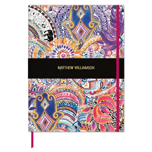 Museums & Galleries Hardcover Journal – Grande Notizbuch – 187 x 247 mm – Jaipur Jem Matthew Williamson Design – spezielles Finish – Künstlerisches indisches Schreibwaren von Museums & Galleries