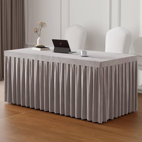 Tischwäsche Modern, Rechteckige Tischdecken Tischdecke für Essen, Buffet, Bankett, Restaurant, Grau, 180x45x75cm von Musihy