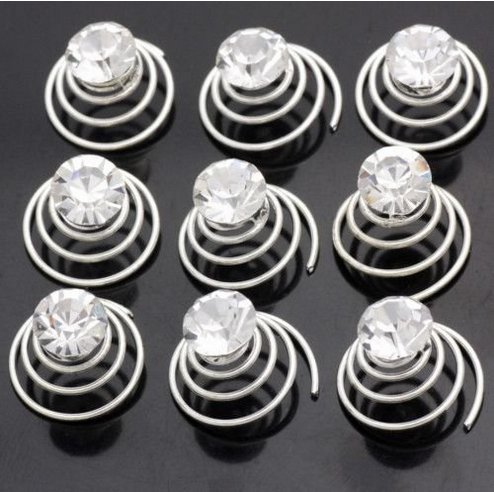 Musuntas 12 STK. Haar Curlies Haarspiralen Haarspinnen Haarnadeln Braut Hochzeit Brautschmuck Braut Haarschmuck von Musuntas