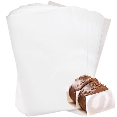 Muteitt 200 Stück Kuchenrollen-trennpapier, Biskuitrollen-Rand, Geschenkpapier, Lebensmittelechtes Brot, Kuchen, Ofen, Backform, Fettdichtes Papier von Muteitt