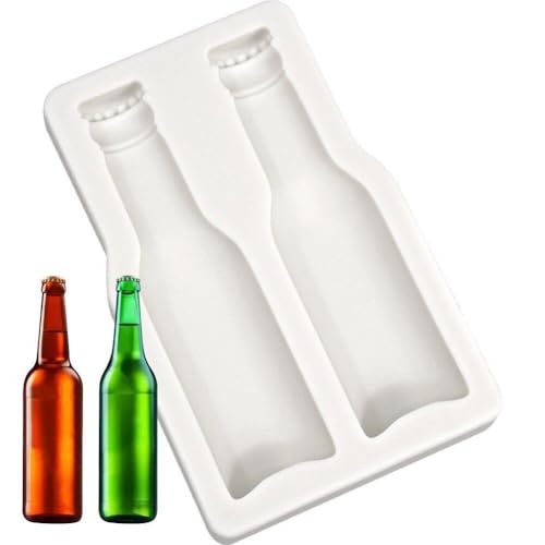 Muteitt Bierflasche Silikonform Fondant Kuchen Dekorieren Form DIY Backwerkzeug Für Die Herstellung Von Schokolade Süßigkeiten Kerze Seife Fondant Küche Backzubehör von Muteitt