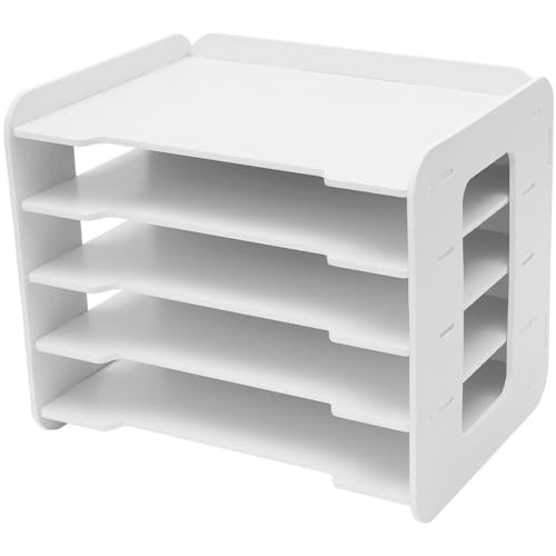 Muteitt Briefablage, Papier-Organizer, 5 Etagen, Schreibtisch-Organizer, Akten-Organizer, Papierhalter, Desktop-dokumentenregal, Ablage Für Büro, Klassenzimmer, Organisation von Muteitt