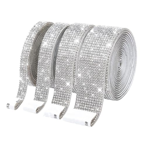 Muuoeou Selbstklebendes Diamantband in Rolle, Glitzerband, Handgefertigt, DIY-Geschenkdekoration, Hochzeitsbedarf, Kosmetik, Vasendekoration A von Muuoeou