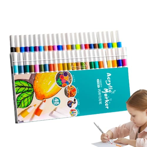 Muuzebsy Marker für Kinder – Marker, Malstifte, Bastelbedarf, schnell trocknender, wasserfester Farbstift für Stein, Holz, Kalligraphie, Leinwand von Muuzebsy