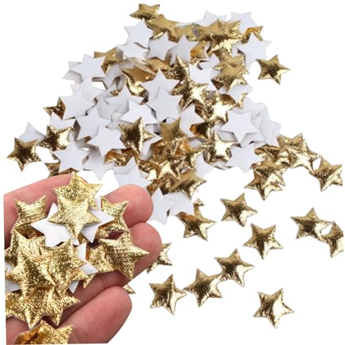 STAR -Flecken 200pcs 0,6 -Zoll -Eisen auf Sternen Applikation glänzende gestickte Patches auf Reparaturflächen DIY Accessoire Golden Stern Patches Stern -Pailletten, Eisen auf Applique von Muzrunq