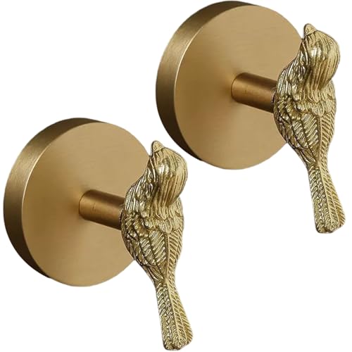 Vorhang Holdbacks, 2pcs Vogelförmige Messing Vorhang Holdbacks, dekorative Exquisite goldene Haken für Vorhängefenster Home Dekoration von Muzrunq