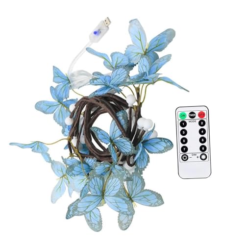 Mwkbbn LED Vine Lights, Flexible Vine Wall Lights, LED Fairy String Lights, Butterfly LED Vine Lights, Color Changing LED Wall Lights Ambient Lighting String Lights LED Vine Lights for Living Room von Mwkbbn