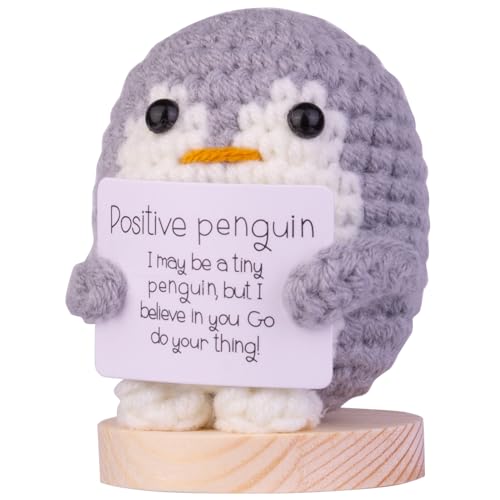 Mwmoeen Lustiger Positiver Pinguin, Positive Kartoffel Pocket Hug Geschenke Beste Freundin Geschenke für Freundin Kleine Geschenke für Frauen von Mwmoeen