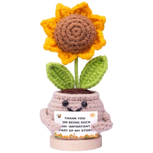 Mwmoeen Pocket Hug Positive Kartoffel, Lustige Positive Potato Strickpuppe Motivationsgeschenke Beste Freundin Geschenke für Freundin Kleine Geschenke für Frauen(E27) von Mwmoeen