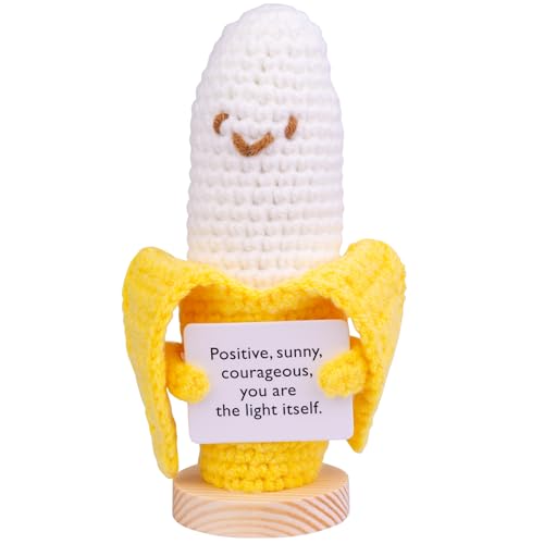 Mwmoeen Pocket Hug Positive Kartoffel Puppe, Lustige Positive Kartoffel Strickpuppe Motivationsgeschenke Beste Freundin Geschenke für Freundin Kleine Geschenke für Frauen(E10) von Mwmoeen