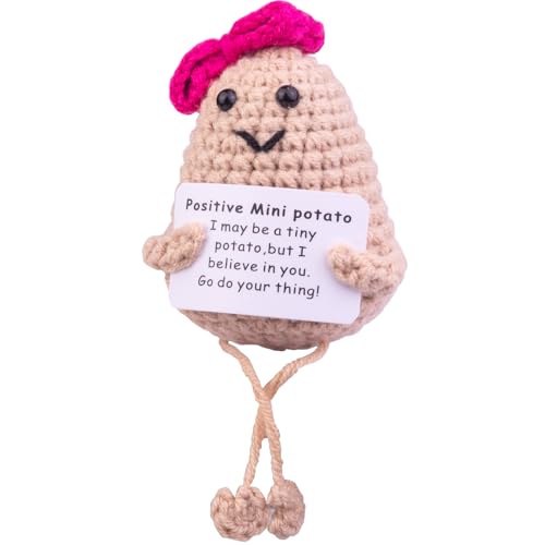 Mwmoeen Pocket Hug Positive Kartoffel, Lustige Positive Potato Motivationsgeschenke Beste Freundin Geschenke für Freundin Kleine Geschenke für Frauen(E11) von Mwmoeen