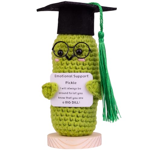 Mwmoeen Positive Kartoffel Puppe Auto Ornamente, Kreative Strickwolle Pocket Hug Positive Potato Motivationsgeschenke mit Doktorhut Geschenk bei Prüfungen Abschlussfeier für Freundin Geschenke(F5) von Mwmoeen