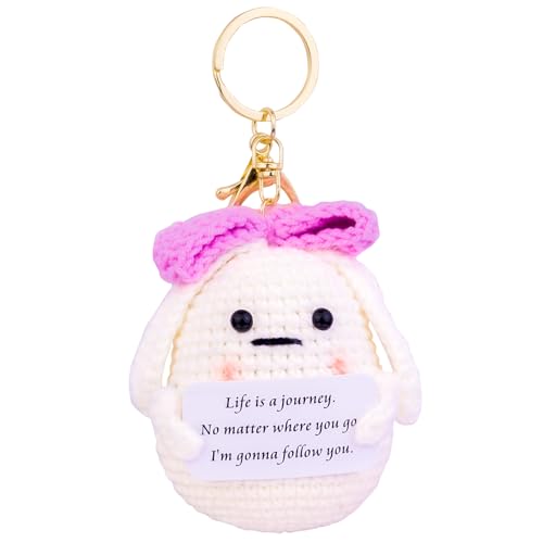 Mwmoeen Positive Potato Pocket Hug, Lustige Positive Kartoffel, Handgestrickte Kartoffelpuppe aus Wolle Motivationsgeschenke, Beste Freundin Geschenke für Freundin Kleine Geschenke für Frauen(L19) von Mwmoeen