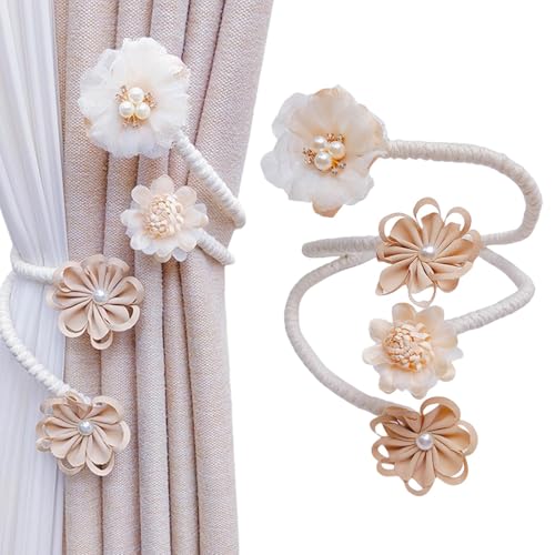 Mwqpgyh Blumen-Fensterhalter, Blumen-Fenster-Raffhalter | 2X Elegante Fensterhalter | Flexible Raffhalter-Clips, kreative dekorative Raffhalter, Elegante Raffhalter-Clips für den Außenbereich und den von Mwqpgyh