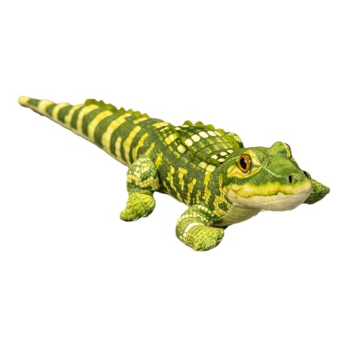 Mwqpgyh Gefülltes Krokodil, Krokodilplüsch, 19 Zoll realistisches Krokodil-Plüschtier, süßes Spielzeug, Einzigartige Plüschtiere, Modellpuppen, Bezauberndes Krokodil-Plüschkissen, Simulation weicher von Mwqpgyh