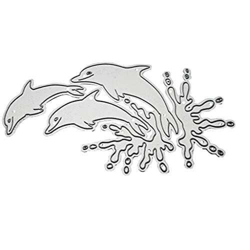 Delfin-Metall-Stanzschablone, Schablone, DIY, Scrapbooking, Album, Papierkarte, Vorlage, Präge, Dekoration, Metall-Stanzformen von Mxming