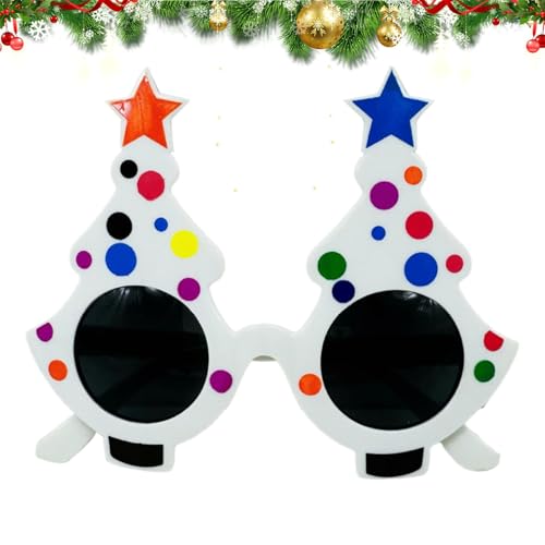 Mxshc Weihnachtsbrille | Foto-Requisiten, Brille – lustige Kostüm-Brille für Weihnachten, Foto-Requisiten, Weihnachtsdekoration von Mxshc