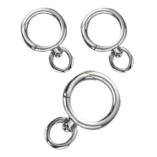 MY-BEAD 3 Stück Kettenverschlüsse 20mm 925 Sterling Silber Federverschlüsse mit drehbaren Ösen Halsketten Armbänder DIY von My-Bead