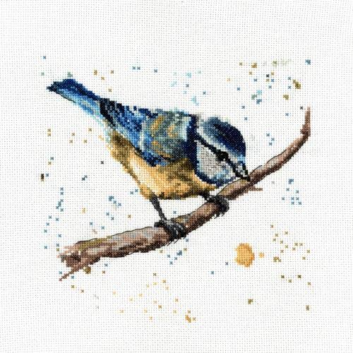 My Cross Stitch BMCS09 Kreuzstich-Set, Motiv Betty die Blaumeise Bree Merryn, 8"x8" von My Cross Stitch