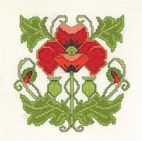 My Cross Stitch LTCS03 Lesley Teare, poppy, 5.5x5.5 von My Cross Stitch