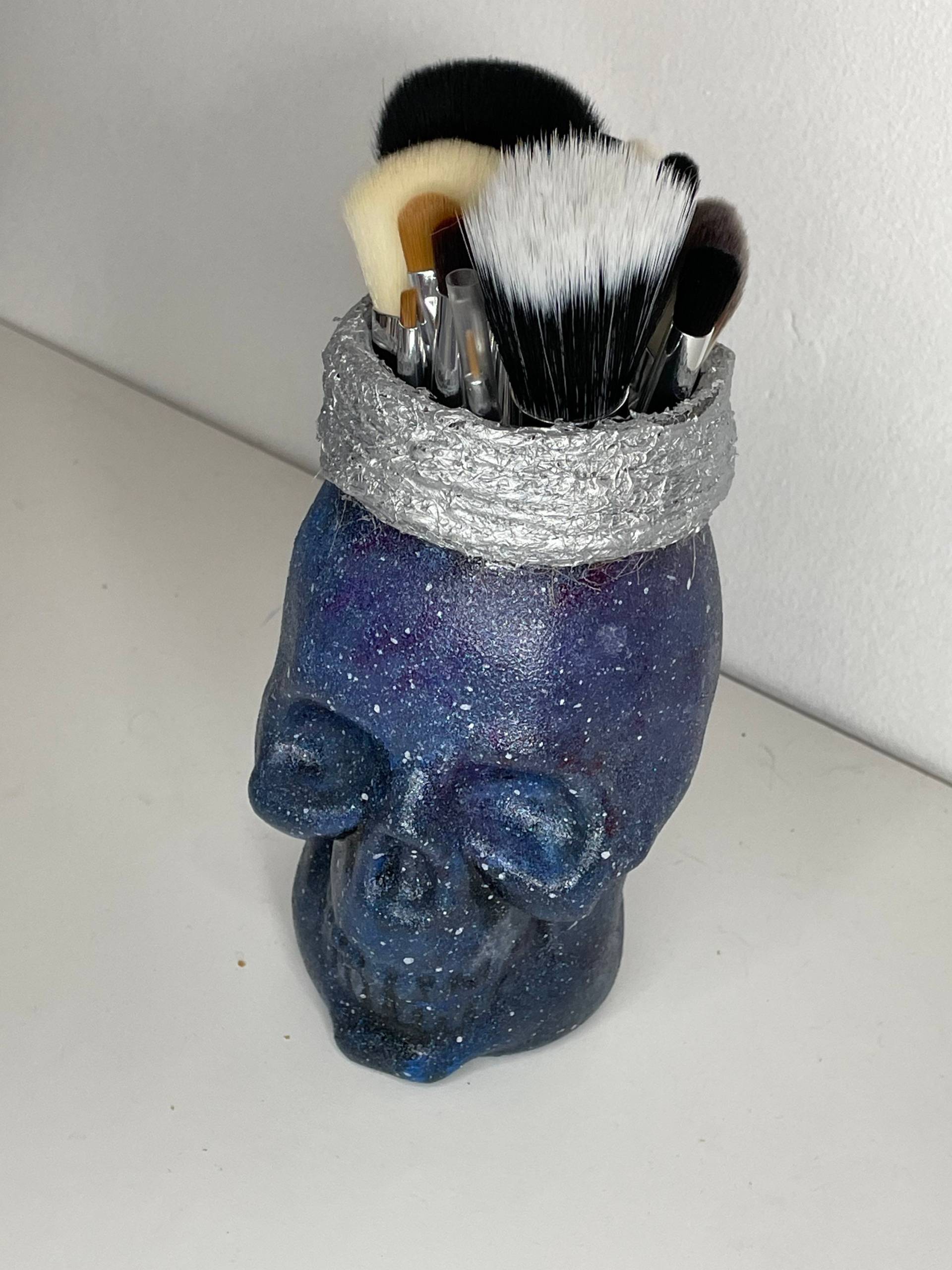Galaxy Skull Mason Jar Pinselhalter/Kleine Vase von MyDarkenedSoul