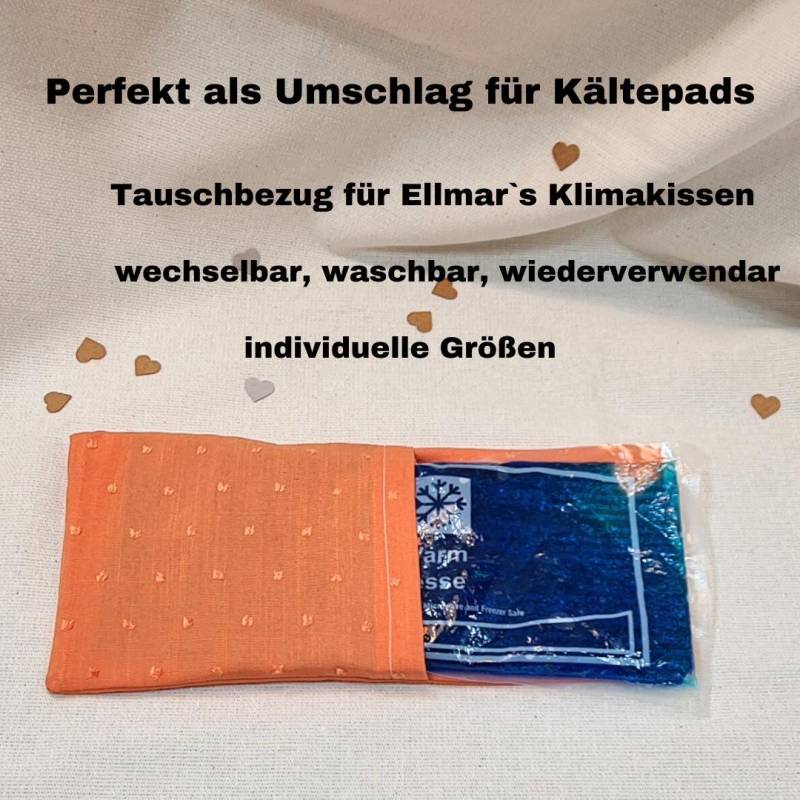 Dotty-Collection Orange Überzug Für Wärme - Und Kältekompressen Personalisierbar. Verschiedene Größen. Tauschhülle Wärmekissen von MyEllmar