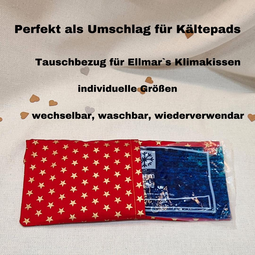 Wechselbezug Goldstern-Collection Red Für Wärme - Und Kältekompressen Personalisierbar. Verschiedene Größen. Tauschhülle Wärmekissen von MyEllmar