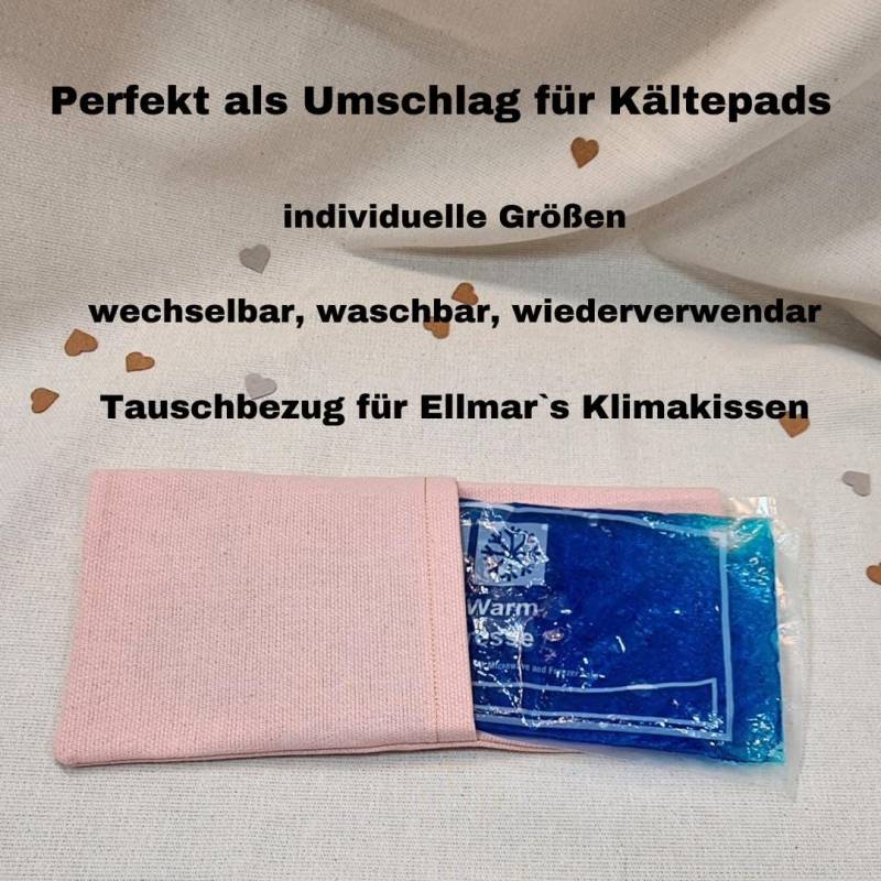 Wechselbezug Uni-Collection Rosa Canvas Für Wärme - Und Kältekompressen Personalisierbar. Verschiedene Größen. Tauschhülle Wärmekissen von MyEllmar