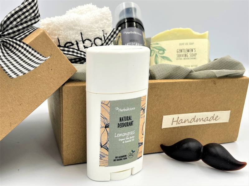 Weihnachtsgeschenk Box Für Männer, Hygge Geschenk Bio Rasierwasser, Natürliches Deodorant, Rasierseife, Hautpflege Mann, Weihnachtsgeschenkideen von MyHerbalicious