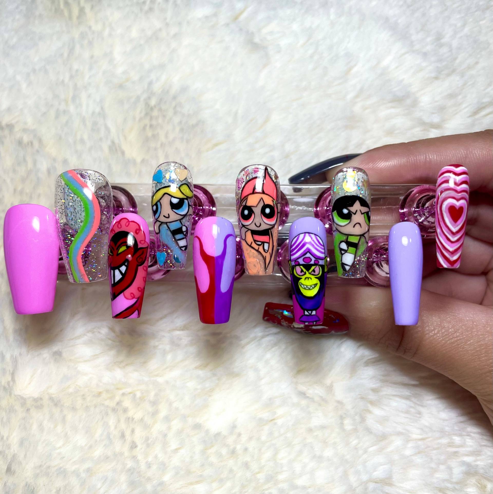 Powerpuff Girls Press On Nails von MyLaLaNails