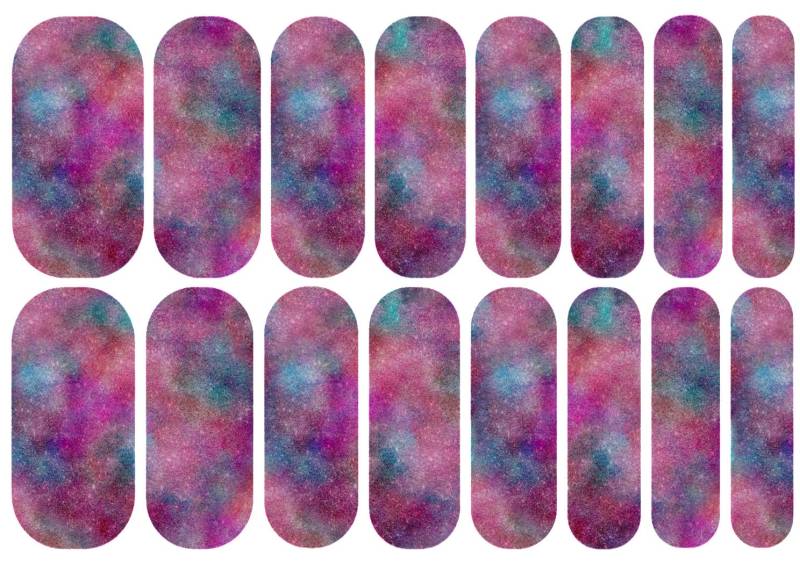 Galaxy Glitzer Effekt Wraps | Nagel Aufkleber Wasserrutschen Wasser Decals Nailart Kurz Mittel Lang Extra von MyLuxeOccasion