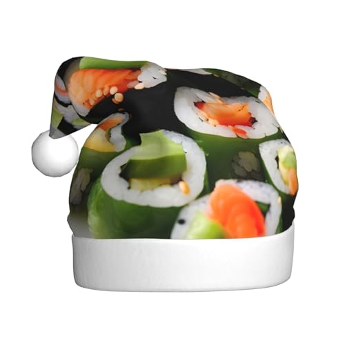 Supernatural Symbole Plüsch-Weihnachtsmannmütze, niedlicher Weihnachtsmütze, Weihnachtsmannmütze, für Weihnachtsfeier, Erwachsene, Uni, Sushi-Dill-Gurken, 1 Stück von MyPiky