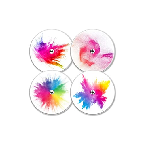 MySweetStitch Freestyle Libre 1 & 2 Sensor Sticker 4er Set Holi Festival mit Belüftungsloch, Made in Germany von MySweetStitch