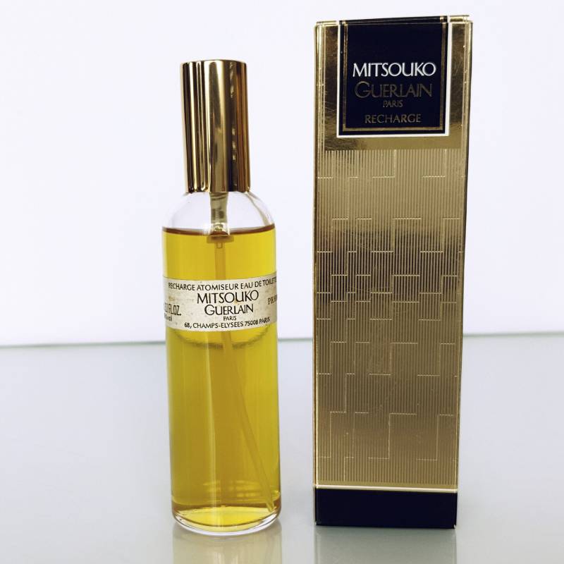 Mitsouko Guerlain | 1983 Eau De Toilette 93 Ml Natural Spray Refill Vintage Gold Zig Zag Box. Originalverpackt von MyVintageGadgets