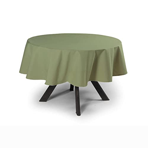 MyVorrei Tischdecke, einfarbig, rund, Baumwolle, 100 % cm, 180 x 180 cm von MyVorrei