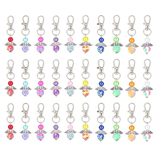30 Stück Engel-Schlüsselanhänger, Metall, hängende Charms, Party-Dekoration, Zubehör für Schlüsselanhänger, hängende Anhänger, Ornament, Geschenk, Schlüsselanhänger von Myazs