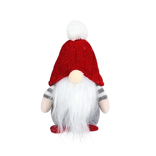 Myazs Weihnachtliche Strickmütze, gesichtslose Puppen, Weihnachtsmann-Kugeln, Schneemann, Spielzeug, Festival, Figuren, Baumschmuck, Dekoration, Party von Myazs