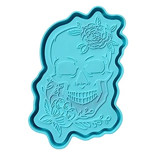 Totenkopf Tablett Epoxidharz Form Servierplatte Board Gießen Silikonform DIY Handwerk Schmuck Home Dekorationen Werkzeug Servierplatte Board Gießen Silikonform von Myazs